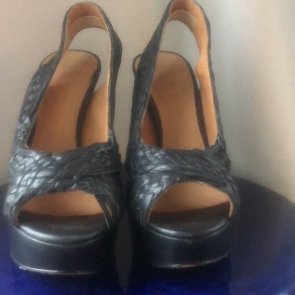 L.a.m.b. Lamb Gwen stefani Keaton braided leather platform sling back stiletto - Picture 11 of 16